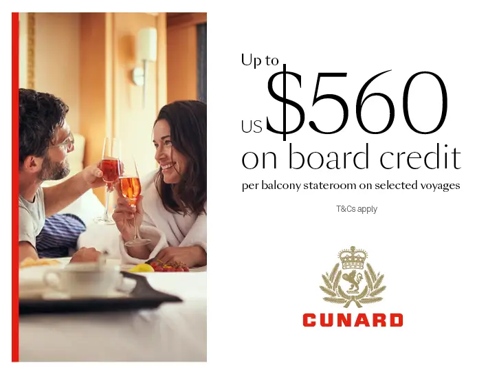 Up to $560 on board Credit